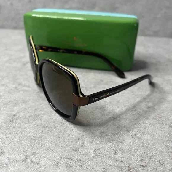 Kate Spade Adamina X43P Sunglasses Tortoise/Brown Square - Picture 4 of 14